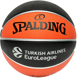 Мяч баск. SPALDING Euroleague TF-150 84507z, р.6, резина, коричнево-черный